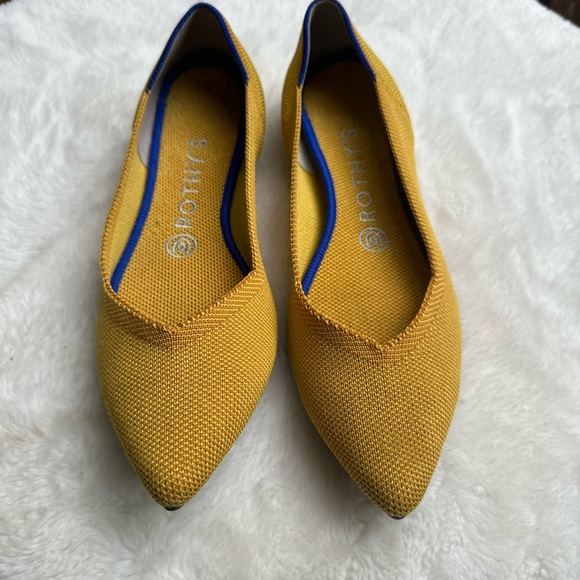 ROTHYS THE POINT WOMEN'S MARIGOLD FLATS SHOES SIZE 8- EUC - Picture 3 of 8
